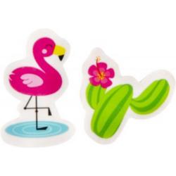 Kinder traktatie uitdeelcadeau |Gummetjes Flamingo / cactus 4cm (12 st.)